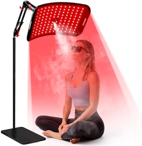 Red Light Therapy for Face and Body, Infrared Red Light Therapy Lamp with Stand, Atomization Function, 660nm Red Light & 850nm Infrared LED Light Therapy Device for Full Body Skin Care by Unknown