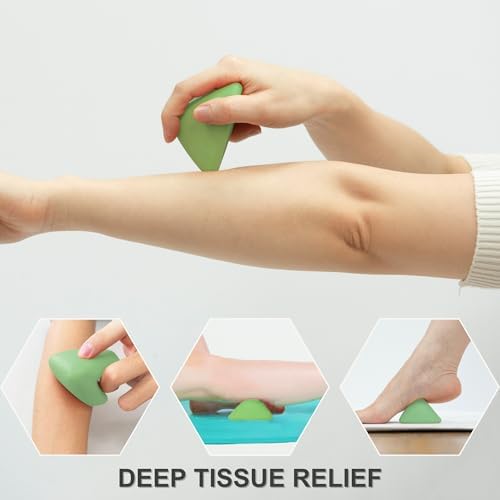 LEZER, Trigger Massage Point, Manual Massage Ball, Muscle Knots Relief Tool, Myofascial Release, Physical Therapy, Plantar Fasciitis, Set of 2 (Green Trigger and Black Ball) - Image 5