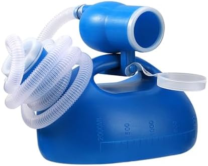 Male Urinal Bottle 68 OZ Portable Urinals for Men 59" Long Hose with Lid (Blue) by YEYSXSY