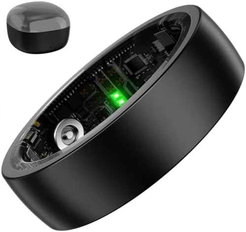 Smart Ring Women Men, Fitness Tracker, No Subscription, Sleep, Black 13 by ALEKOR