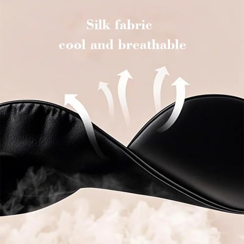 4 Pack Sleep Mask for Women & Men, 100% Blackout Silky Eye Cover, Zero Eye Pressure Soft Satin Blindfold with Elastic Adjustable Strap, Lightweight Night Eyes Shade for Travel Nap Side & Back Sleepers - Image 2