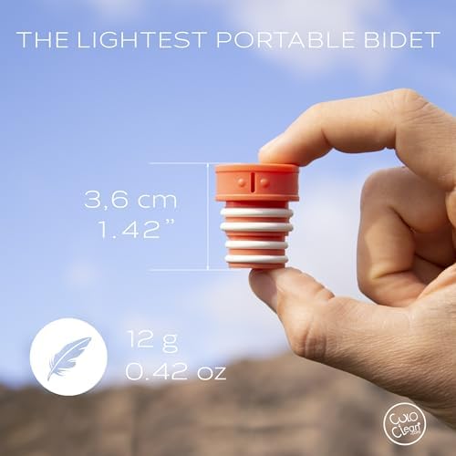 CuloClean Portable Bidet for Toilet or Travel. Peri Bottle for Men and Women. Handheld Spray. Bath Essentials (Coral) - Image 4