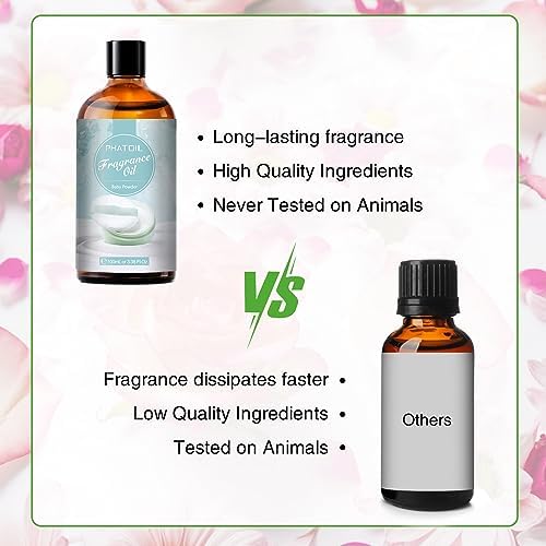 PHATOIL Baby Powder Fragrance Oil for Diffuser Aromatherapy 3.38FL.OZ - Image 5