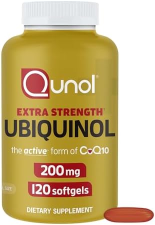 Qunol Ubiquinol 200mg, Extra Strength, Powerful Antioxidant, 120 Softgels by Qunol