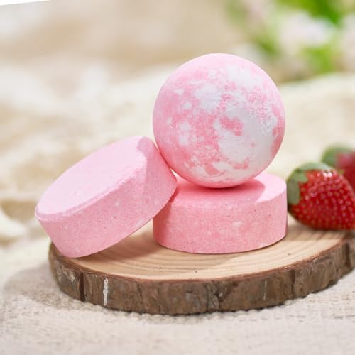 Natural Spa Gift Set for Her, Self Care Package for Women Spa Gift Basket, Wellness Spa Box, Bath and Body - Because you're worth it! (Medium, Strawberries and Cream) - Image 3