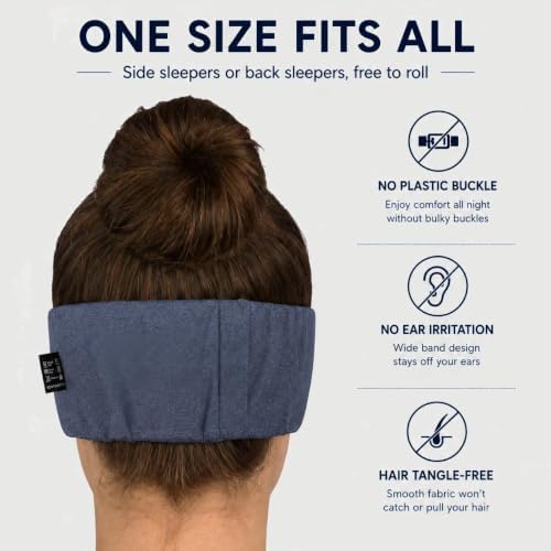 ALASKA BEAR Sleep Eye Mask for Back and Side Sleepers, Women Men, Navy Gray - Image 4