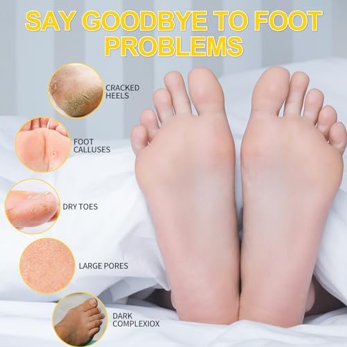 Pedicure Kit Foot Soak Set: Bubble Salt, Sugar Scrub, Massage Mask, Massage Lotion in a Box, 4 Step Foot Spa Kit for Dry Feet, Calluses and Tired Feet(1 Set Milky Flower) - Image 2