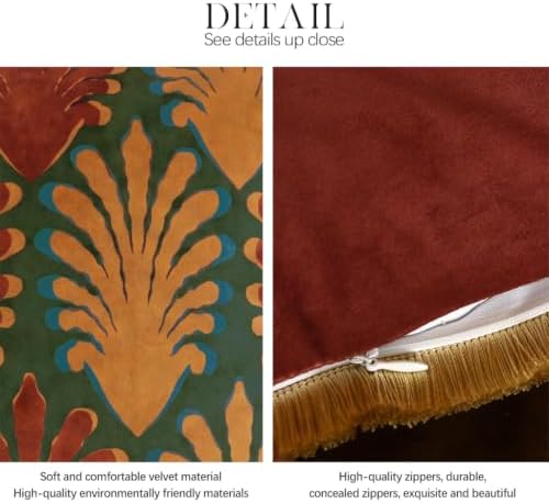 patdrea Designer Velvet Throw Pillow Cover,Set of 2,18"x18"-OldlegendA - Image 5