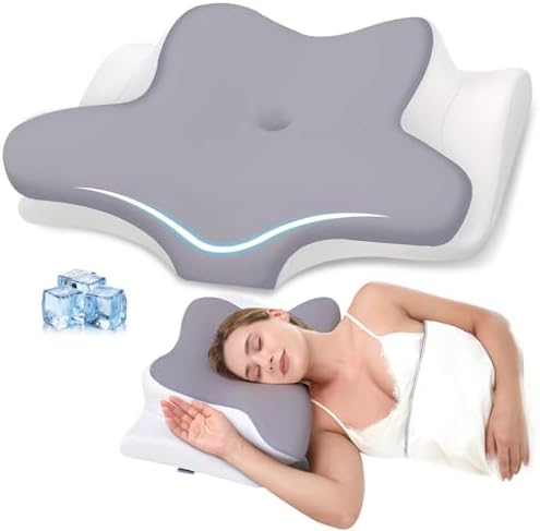 Cervical Neck Pillow, Ergonomic Memory Foam Pillow by Missleep
