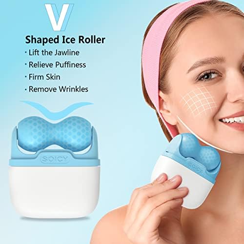Ice Roller Double Ended, Ice Roller for Face & Eye Puffiness Relief, Ice Face Roller Massager for Migraine Pain, 2 in 1 Facial Ice Roller Skin Care Tool for Whole Body Minor Injury Cold Compress - Image 5