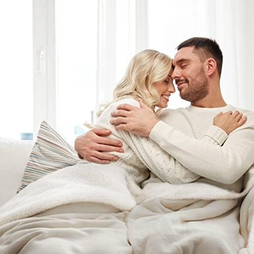 Bedsure GentleSoft Sherpa Fleece Twin Size Blanket for Couch, Non-Heated, Thick and Warm Throw for Women and Men, Soft Fuzzy Plush Twin Blanket for Winter, Linen, 60x80 Inches - Image 6