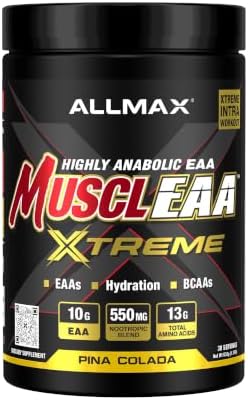 ALLMAX MUSCLEAA Xtreme EAA Powder, Pina Colada, 532 g, 30 Servings by ALLMAX