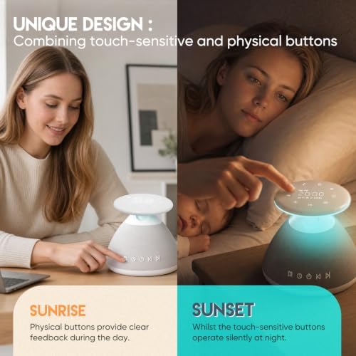 White Noise Sound Machine for Sleeping with Night Light 50 Soothing Sounds - Image 2