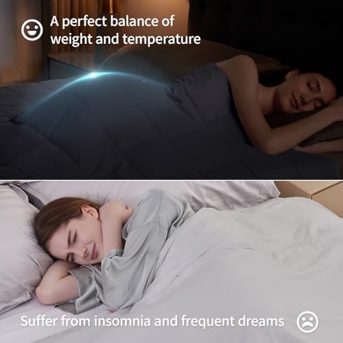 Weighted Blanket Queen/King Size (80"x87" 22lbs),Ultra Soft and Cozy Cooling Weighted Blanket for Adult,Heavy Blanket with Machine Washable Soft Blanket, Dark Grey - Image 3