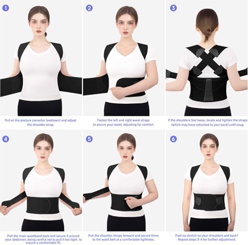 Posture Corrector for Women Men Back Brace Support Straightener Scoliosis - Image 6