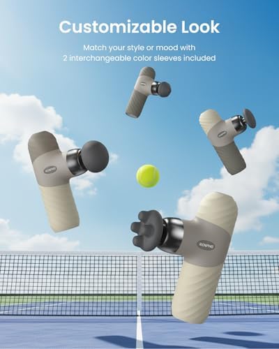 RENPHO Mini Thermal Massage Gun with Heat, Color Silicone Casing, 4 Speeds - Image 4