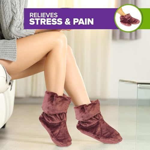 MARS WELLNESS Heated Microwavable Booties - Microwave Slipper Warmers - Image 3