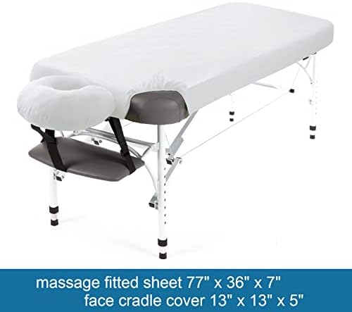 Waterproof Massage Table Cover 2-Piece Set, Fitted Sheet & Face Cover - Image 2