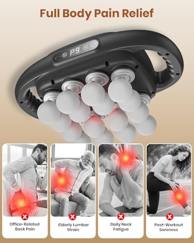 16-Head Massage Gun, Deep Tissue Back Massager with 99 Adjustable Intensities & 9 Modes, Electric Percussion Massager, Gun Tool for Back/Shoulders/Legs/Arms/Neck (16 Head) - Image 5