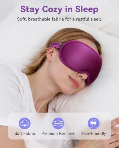 FACEMOON 3D Blackout Weighted Sleep Mask for Women, Relaxation Gift for Mom - Image 6