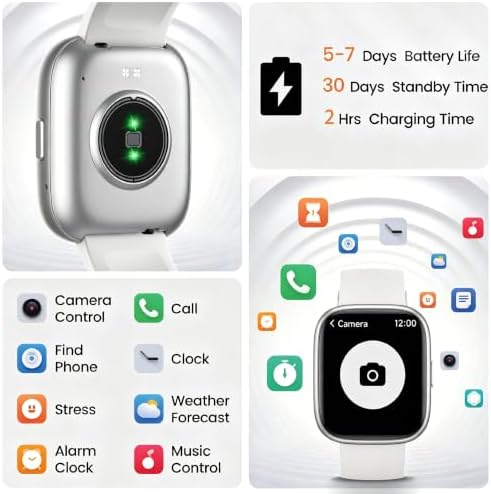 Smart Watch with Alexa Built-in, 1.83" HD Bluetooth Calling Fitness Tracker - Image 6