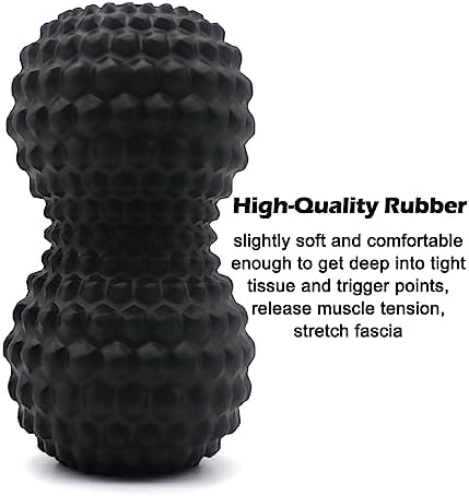 KITWILD Peanut Massage Ball, Double Lacrosse Massage Roller Ball, Black - Image 3
