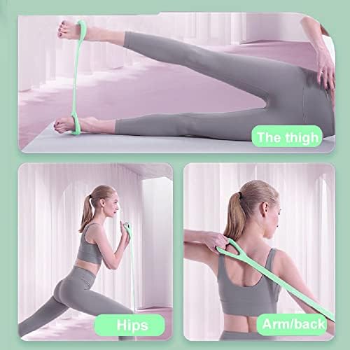 Figure 8 Resistance Band, Arm Back Shoulder Exercise Elastic Rope Stretch Fitness Band, Foot, Leg, Hand Stretcher, Arm Exerciser for Yoga Pilates Stretching Physical Therapy, Home Gym Workout - Image 2