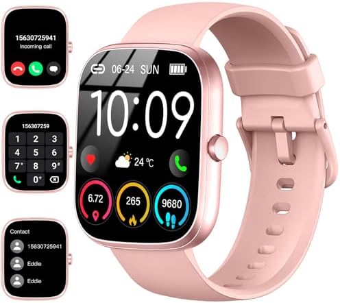 Smart Watch for Women (Answer/Make Call), 1.91"HD Smartwatch with Heart Rate/Sleep Monitor/Pedometer/Calories, 2026 Fitness Watch 110+ Sport Modes IP68 Waterproof Activity Tracker for Android iOS Pink by Jugeman