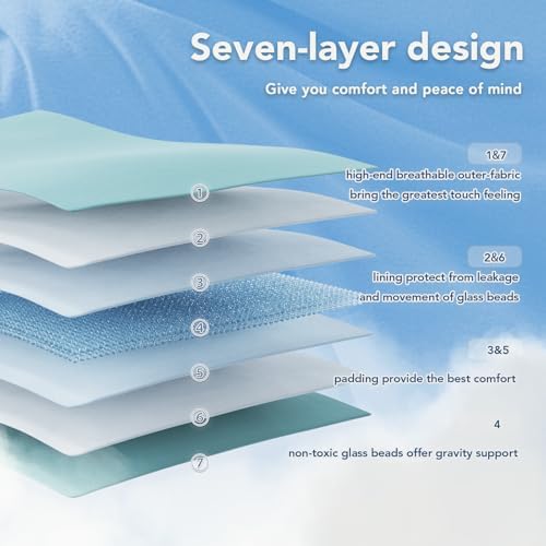 Topcee Weighted Blanket for Adults (15 lbs, 60" x 80") Queen Size Soft Cooling Heavy Blanket Sleeping, Apply to 130-160 lbs Body, Thick Breathable Blanket with Glass Bead, Easy Care - Image 6