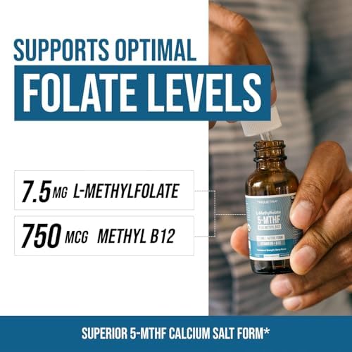 Organic L Methylfolate 7.5 mg Plus Methyl B12 Cofactor - Metabolically Active 5-MTHF Form, Superior Form of Folate - Organic Berry Flavor, Liquid Sublingual Form – Mood, Cognition, Methylation (1oz) - Image 3
