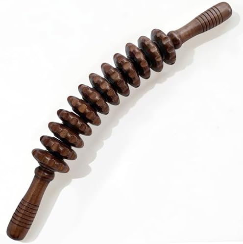 Wood Therapy Massage Roller Stick for Muscle Relief & Cellulite Reduction by Deston