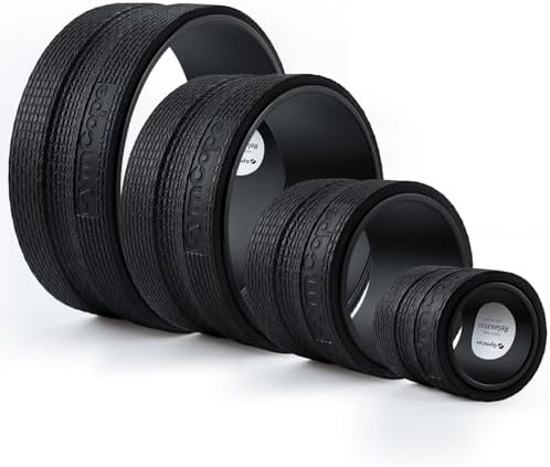 GymCope Back Roller Wheel 4 Pack Spine-Safe Groove, for Whole Family Yoga by GymCope