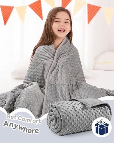 Kivik 7lbs Weighted Blanket, Cooling Soft Minky Dot Heavy Blankets, 41"x60" - Image 6