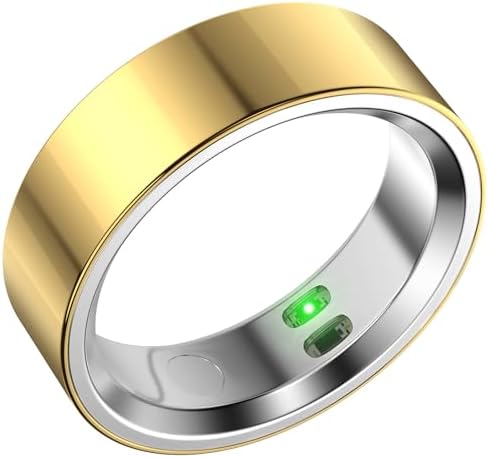RQZ Smart Ring Health Fitness Tracker for Men and Women,Gold Size 9 by Unknown