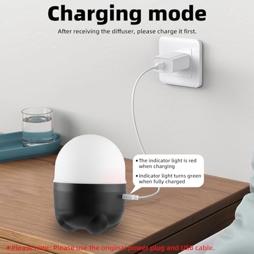 SEEDSEEL 150ML Cordless Essential Oil Diffuser, Built-in 6000mAH Rechargeable Battery, 7 Hours Run Time, 7 Colors LED Light, Portable Aromatherapy Diffuser for Home, Outdoor, Travel - Image 4