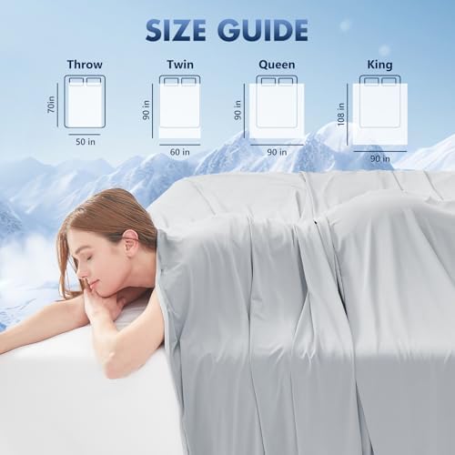 GOHERO Cooling Blanket Throw - Arc-Chill Q-Max >0.5 Cool Summer Blanket for Hot Sleepers - Double Design Lightweight Blanket Absorbs Heat to Keep Cool on Warm Nights(50"x70") Dark Grey - Image 6