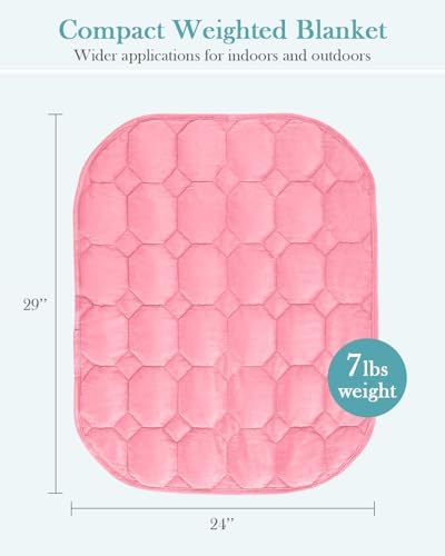Topblan Weighted Lap Blanket Pad 7lbs for Adults, 29 x 24 Small for Travel - Image 7