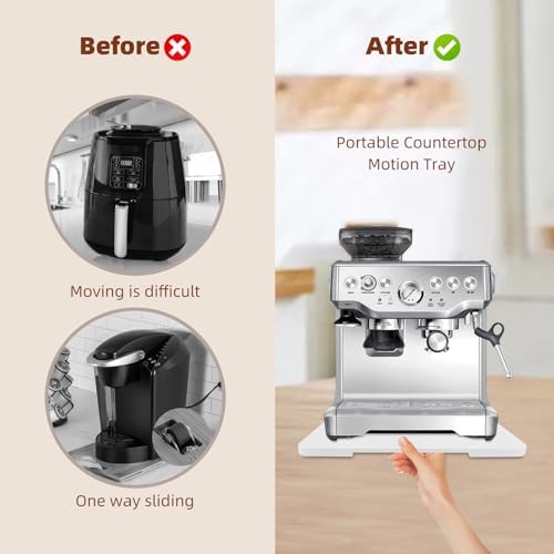 360°Rolling Tray Bamboo Appliance Slider for Breville Espresso Machine - Image 3