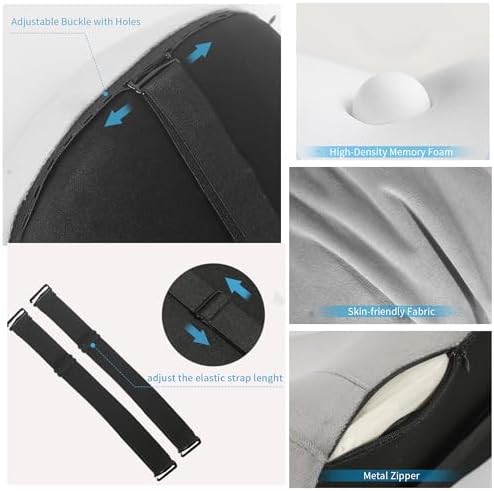 Car Neck Pillow Adjustable Up and Down Style 2 Pack,Car Headrest Pillow for Neck Support Relieves Driving Fatigue, Soft Memory Form and Ergonomic Design Fits Most Heights and Car Seats (Gary) - Image 6