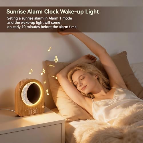 blonbar Dual Alarm Clock for Heavy Sleepers, Dimmable Moon Lamp Gifts - Image 3
