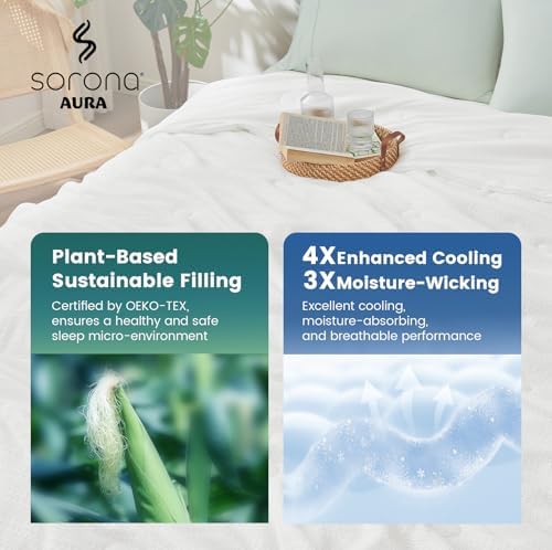 Waffle Cooling Comforter Blanket for Hot Sleepers, Queen Size, White - Image 3