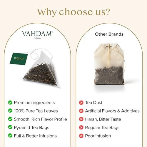 VAHDAM Darjeeling Tea Bags (100 Count) Black Tea in Pyramid Tea Bags - Image 3
