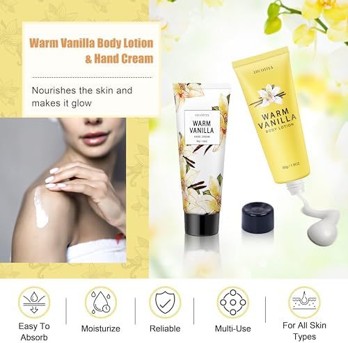 Gifts for Women,Bath and Body Gift 10 pcs Warm Vanilla Self Care Set for Friends,Her,Bestie,Mom,Wife Christmas Birthday Gifts - Image 4