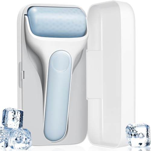 MORGLES Ice Roller for Face, Premium Facial Roller for Puffiness, Dark Circles and Lymphatic Drainage, Cold Face Roller for Women Self Care with Carry Case by Morgles