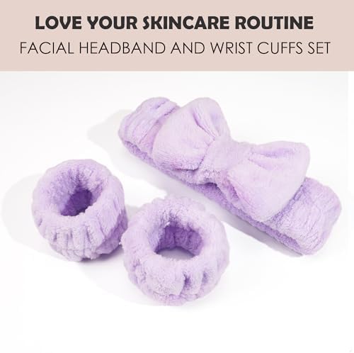 Ayesha Spa Headband and Wristband Set for Washing Face Skincare Makeup - Image 4
