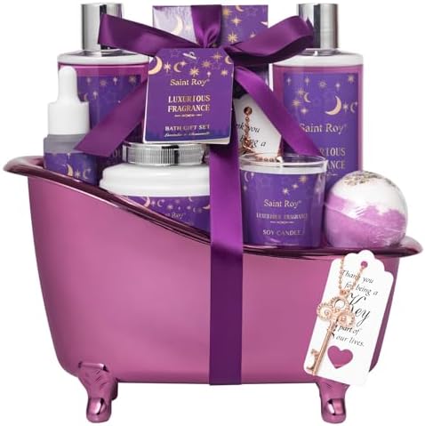 Spa Gift Basket Bath Spa Kit Spa Gifts for Women, Bath and Body Baskets Set by SaintRoy