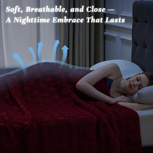 Anysay Knitted Weighted Blanket for Adult,Chunky Knit Throw 60''*80'' 10lbs - Image 3