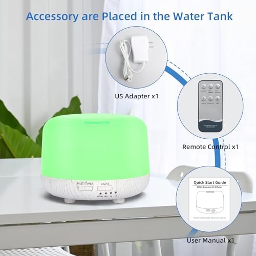 SPLITSKY 300ml Essential Oil Diffuser with Remote, 2 Mist Modes, 2 Timers - Image 5