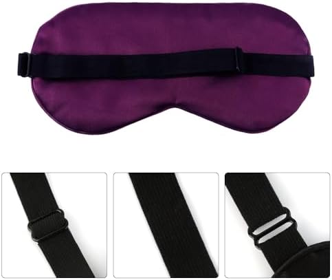 2 PCS Purple Silk Sleep Mask - Eye Masks for Sleep Blindfold Travel Eye Covers for Sleeping Men & Women - Image 2