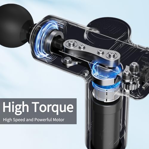 LEERCON Massage Gun Deep Tissue Mini Muscle Massager for Pain Relief, Blue - Image 2